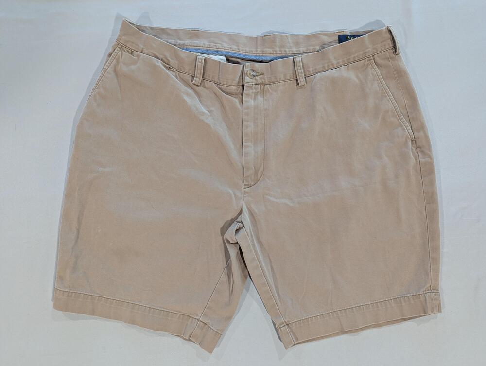 Polo Ralph Lauren Shorts Mens 40 Beige Classic Fit Chino 9 Inseam Cotton Casual